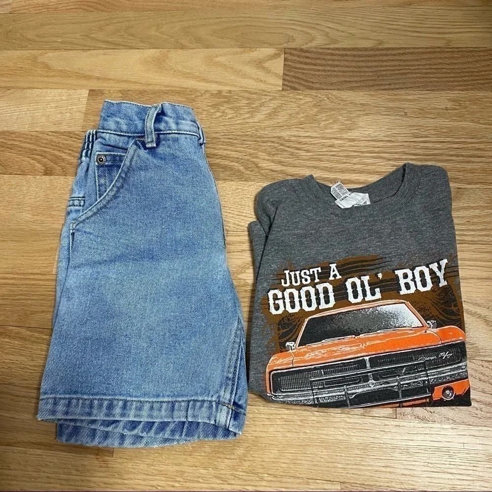 Dukes of Hazard Jean Shorts Outfit Bundle Sz 4 Boys